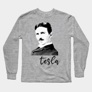 Nikola Tesla illustration Long Sleeve T-Shirt